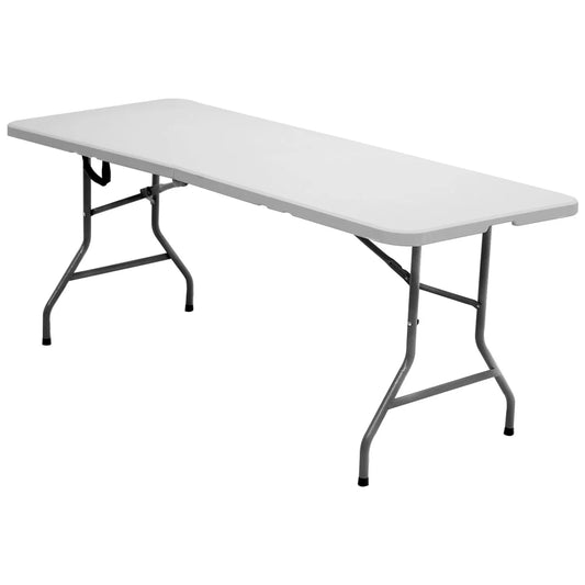 Mesa Dobrável Portátil 1,80m Vira Maleta Reforçada – Camping, Eventos e Uso Profissional