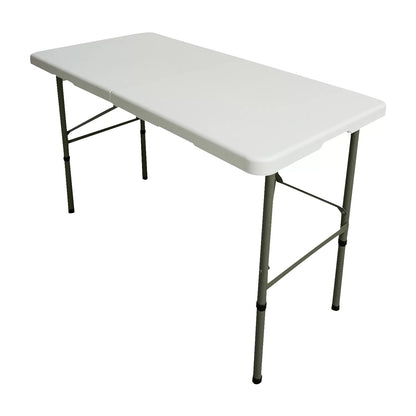 Mesa Dobrável Portátil 1,22m Vira Maleta Reforçada – Camping, Eventos e Uso Profissional