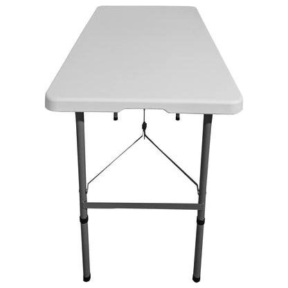Mesa Dobrável Portátil 1,22m Vira Maleta Reforçada – Camping, Eventos e Uso Profissional