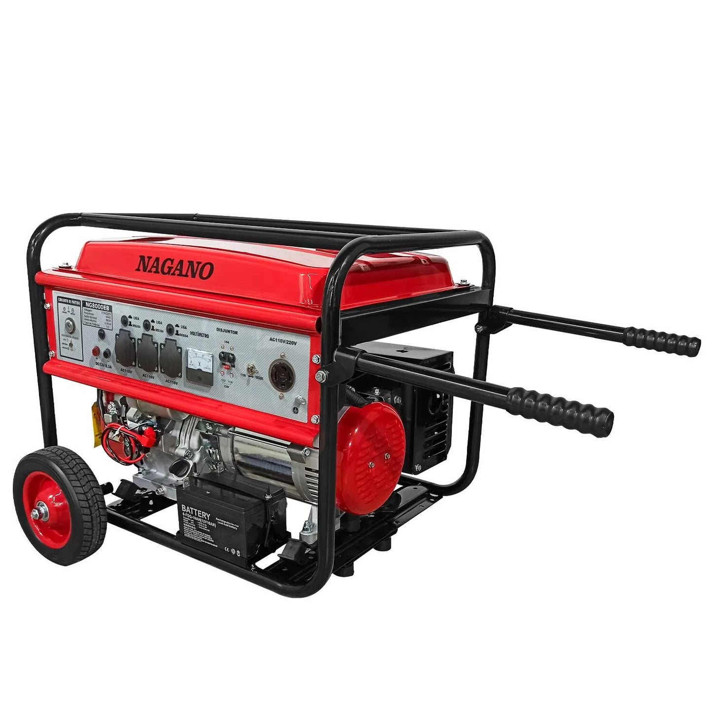 Gerador de Energia a Gasolina 8.2 KVA (5.5kW) 110/220V Partida Elétrica
