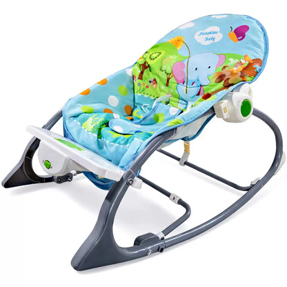 Cadeirinha de Descanso para Bebê com Balanço Manual, Reclinação e Vibração