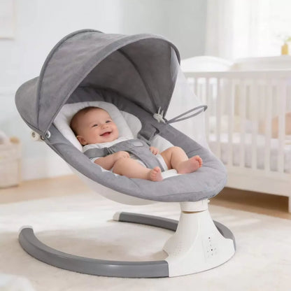 Cadeirinha de Descanso para Bebê com Balanço Elétrico, Bluetooth e Sons Relaxantes