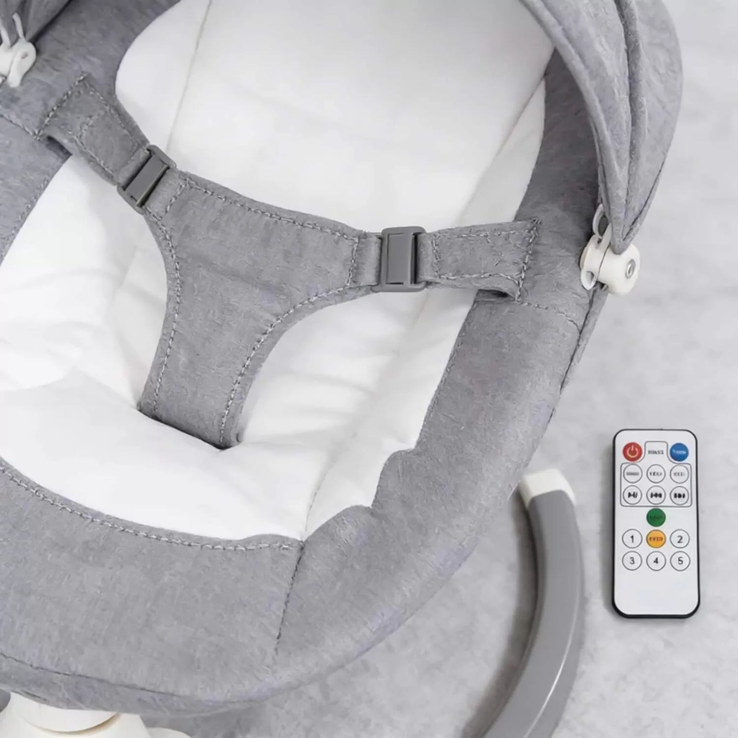 Cadeirinha de Descanso para Bebê com Balanço Elétrico, Bluetooth e Sons Relaxantes