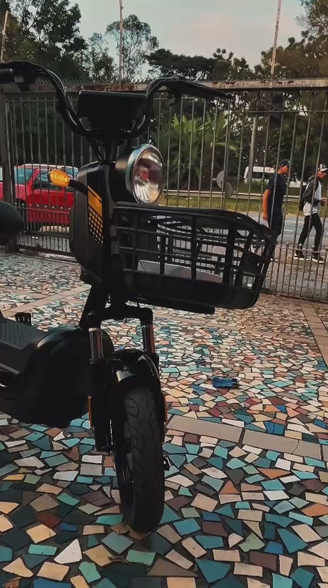 Moto Scooter Elétrica 1000W 32km/h Sem CNH Autonomia até 80km com Banco Duplo – I Bike