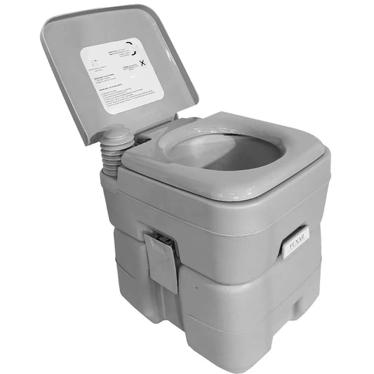 Banheiro Químico Portátil 20L para Camping, Trailer e Viagem – Vaso Sanitário